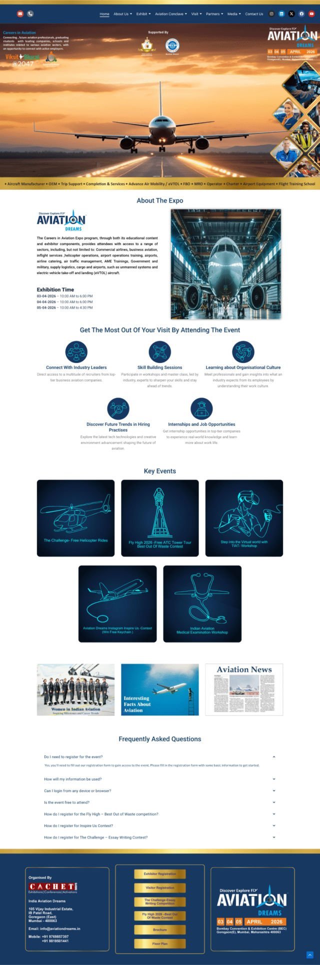 Aviation Dreams website by Spidery Web